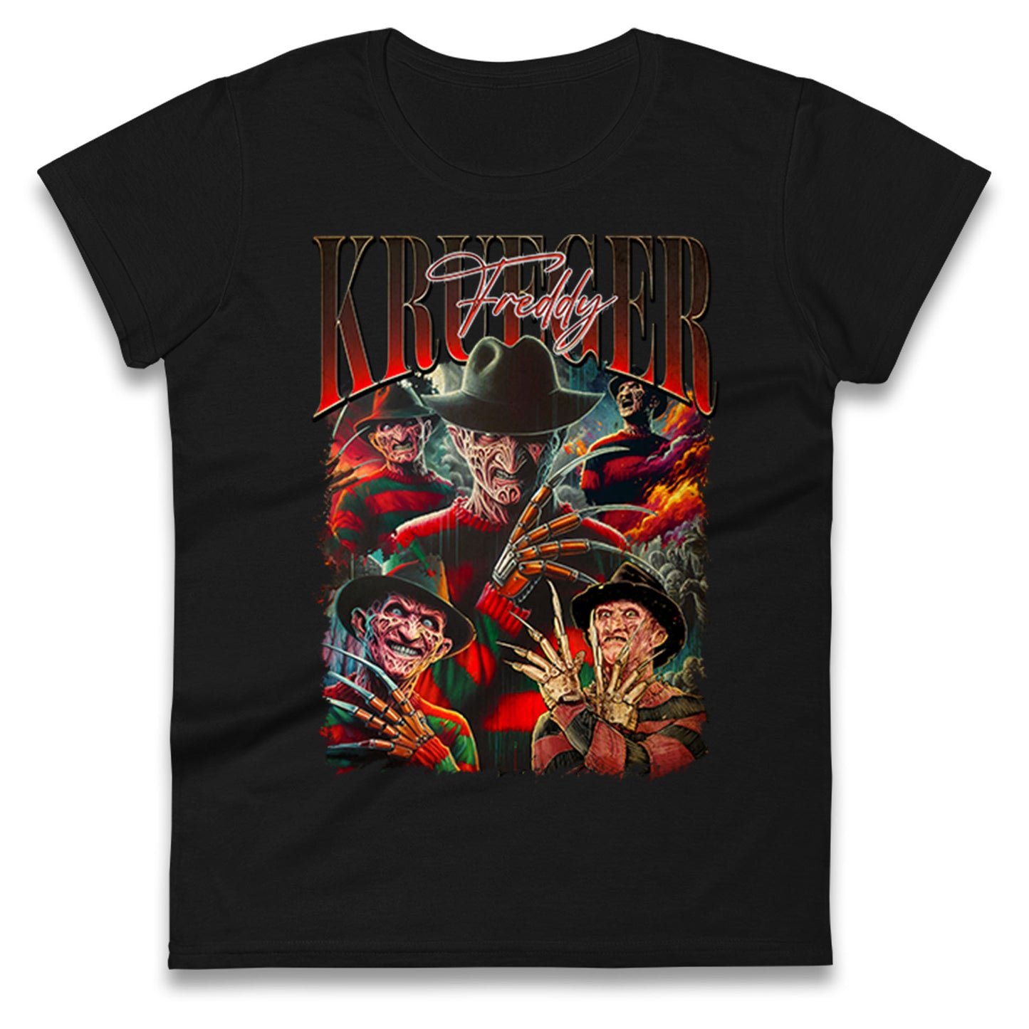 Freddy Krueger Halloween Bootleg Womens T Shirt