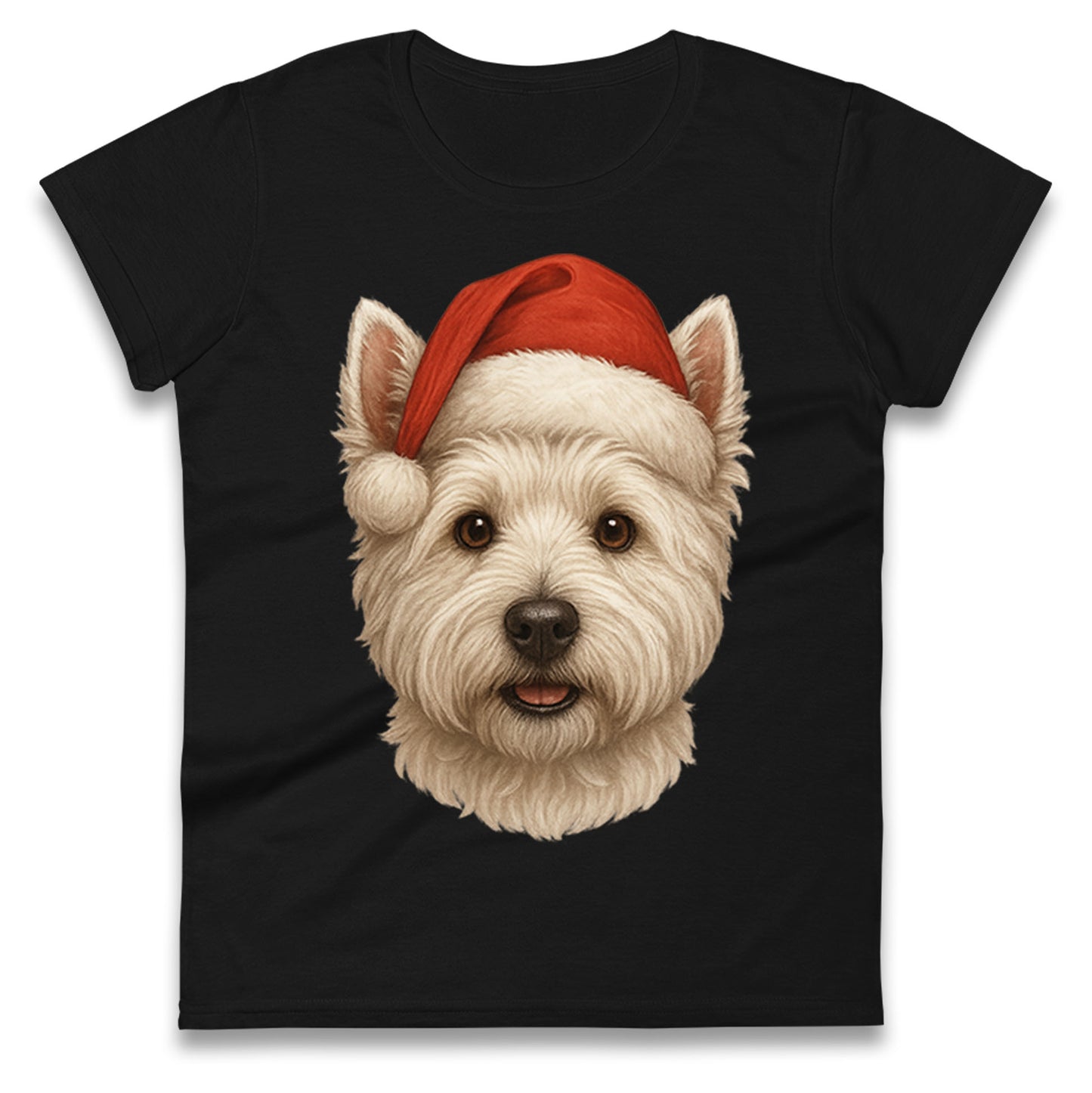 West Highland White Terrier Christmas Ladies T Shirt 