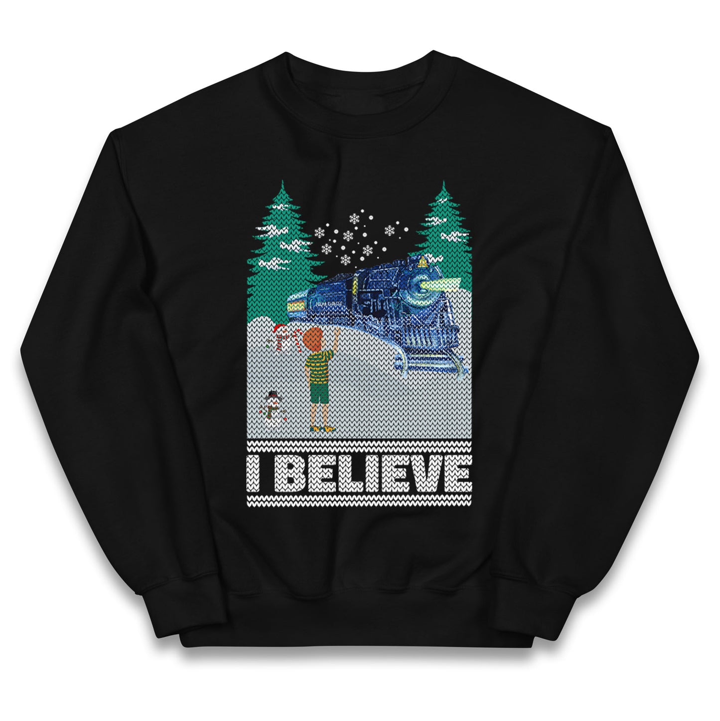I Beleive Polar Express Christmas Kids Jumper