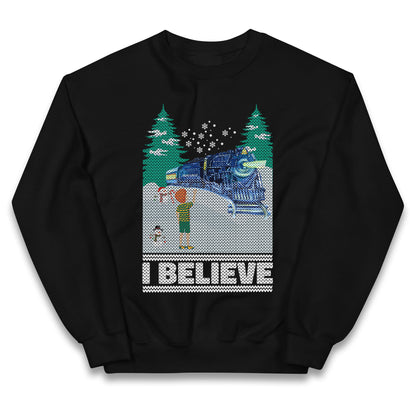 I Beleive Polar Express Christmas Kids Jumper