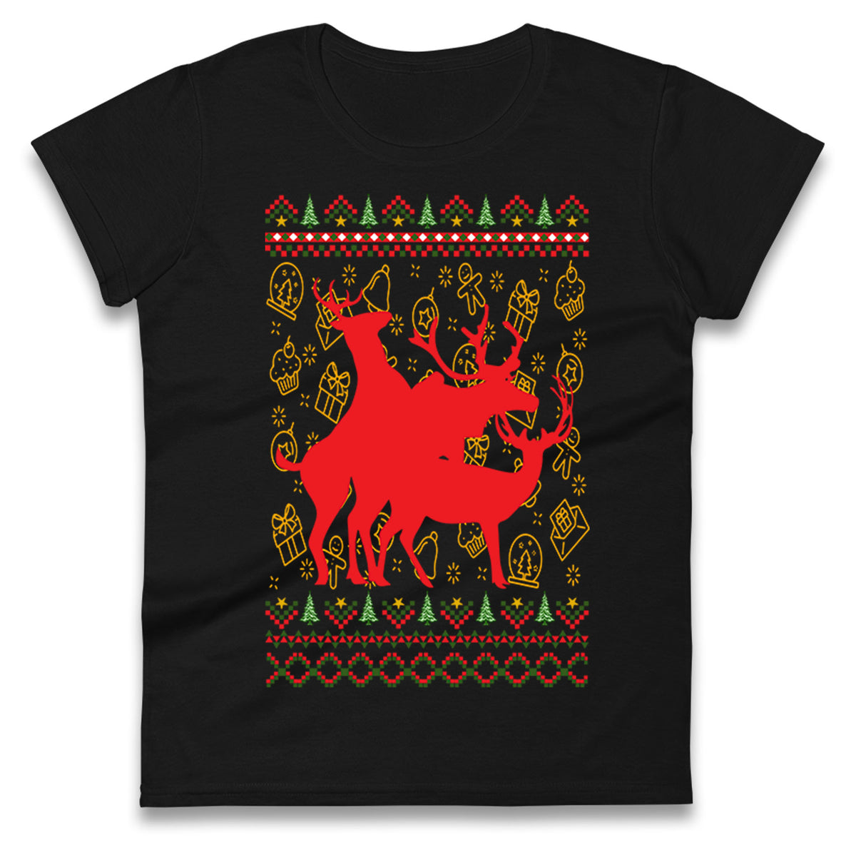 Reindeer Making Fun Christmas T Shirt