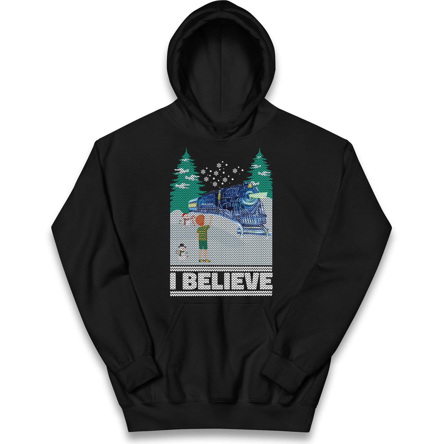 I Beleive Polar Express Christmas Kids Hoodie