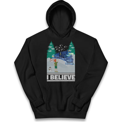 I Beleive Polar Express Christmas Kids Hoodie
