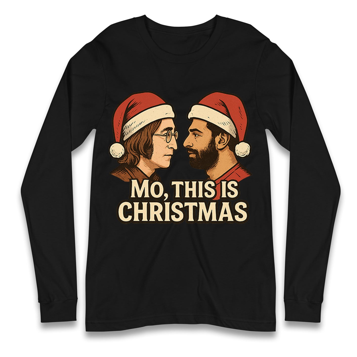 Mo This is Christmas John Lennon & Mo Salah Long Sleeve Shirt