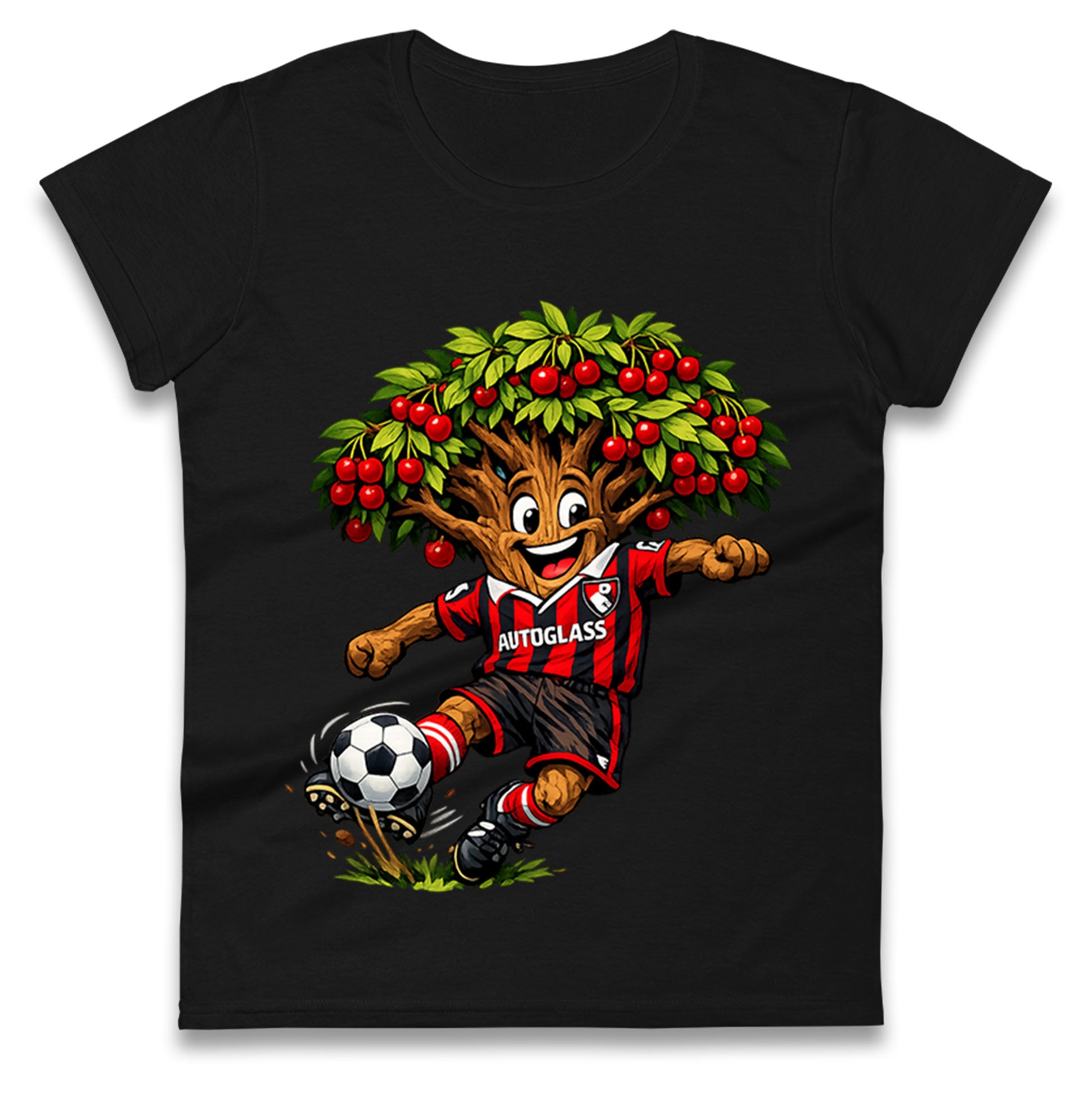 Retro AFC Bournemouth Football Ladies T Shirt 