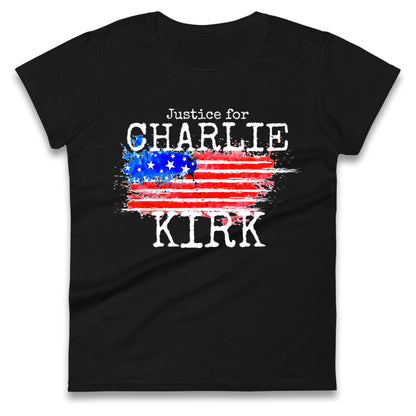 Justice For Charlie Kirk Ladies T Shirt