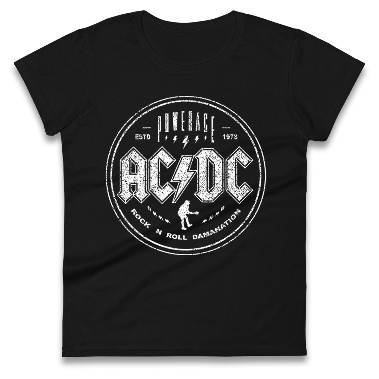 ACDC Rock n Roll Domination Ladies T Shirt