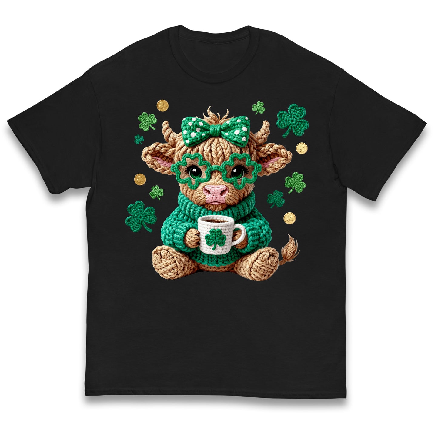Cute Cow St Patrick Kids T Shirt