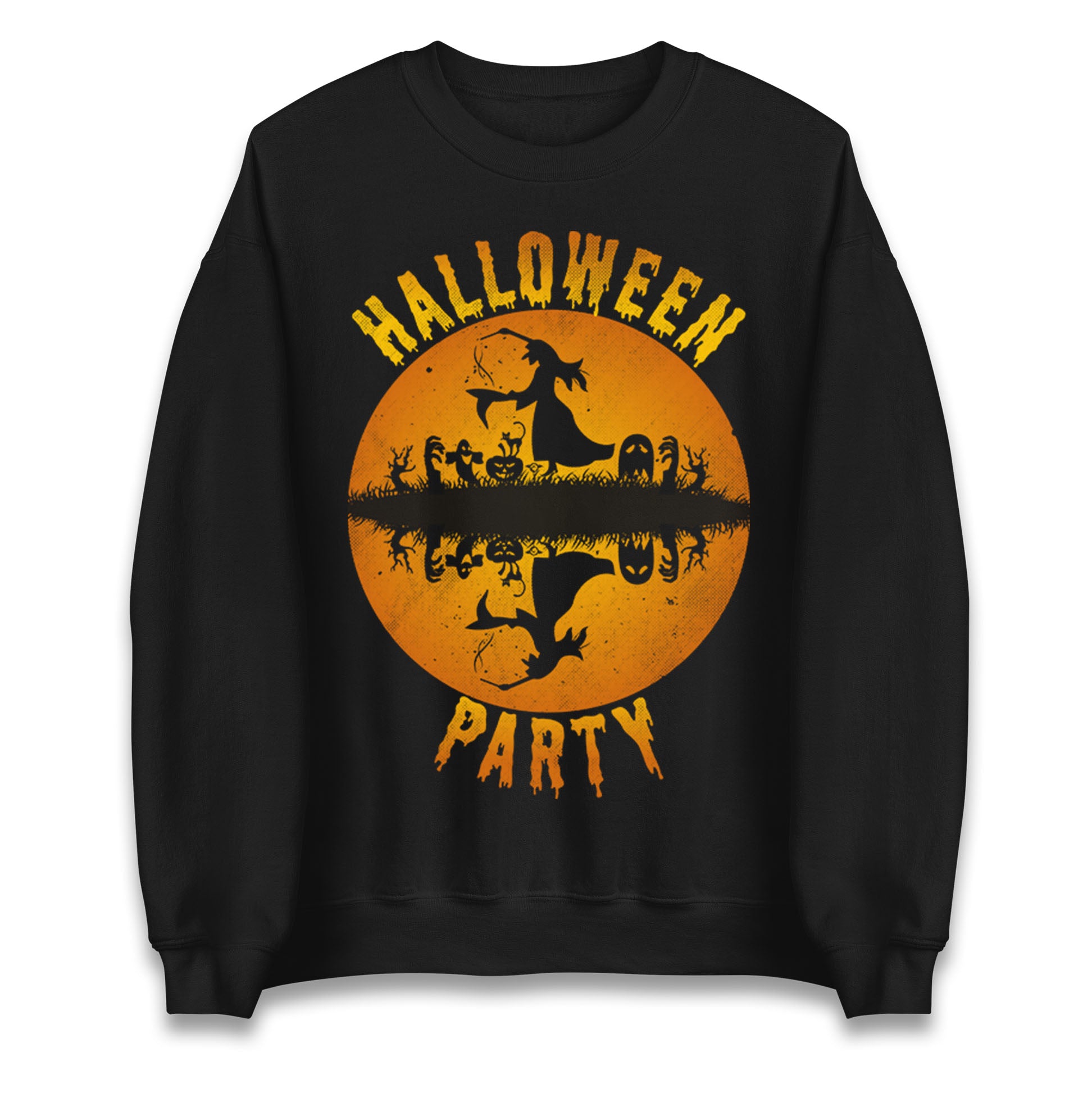 Scary Witch Halloween Party Sweatshirt
