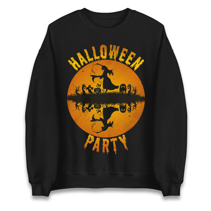 Scary Witch Halloween Party Sweatshirt
