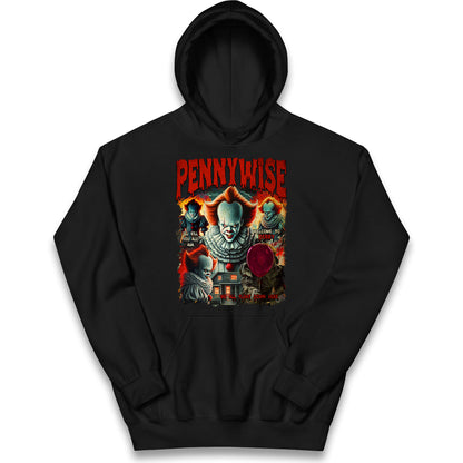 The Clown Pennywise Halloween Bootleg Kids Hoodie