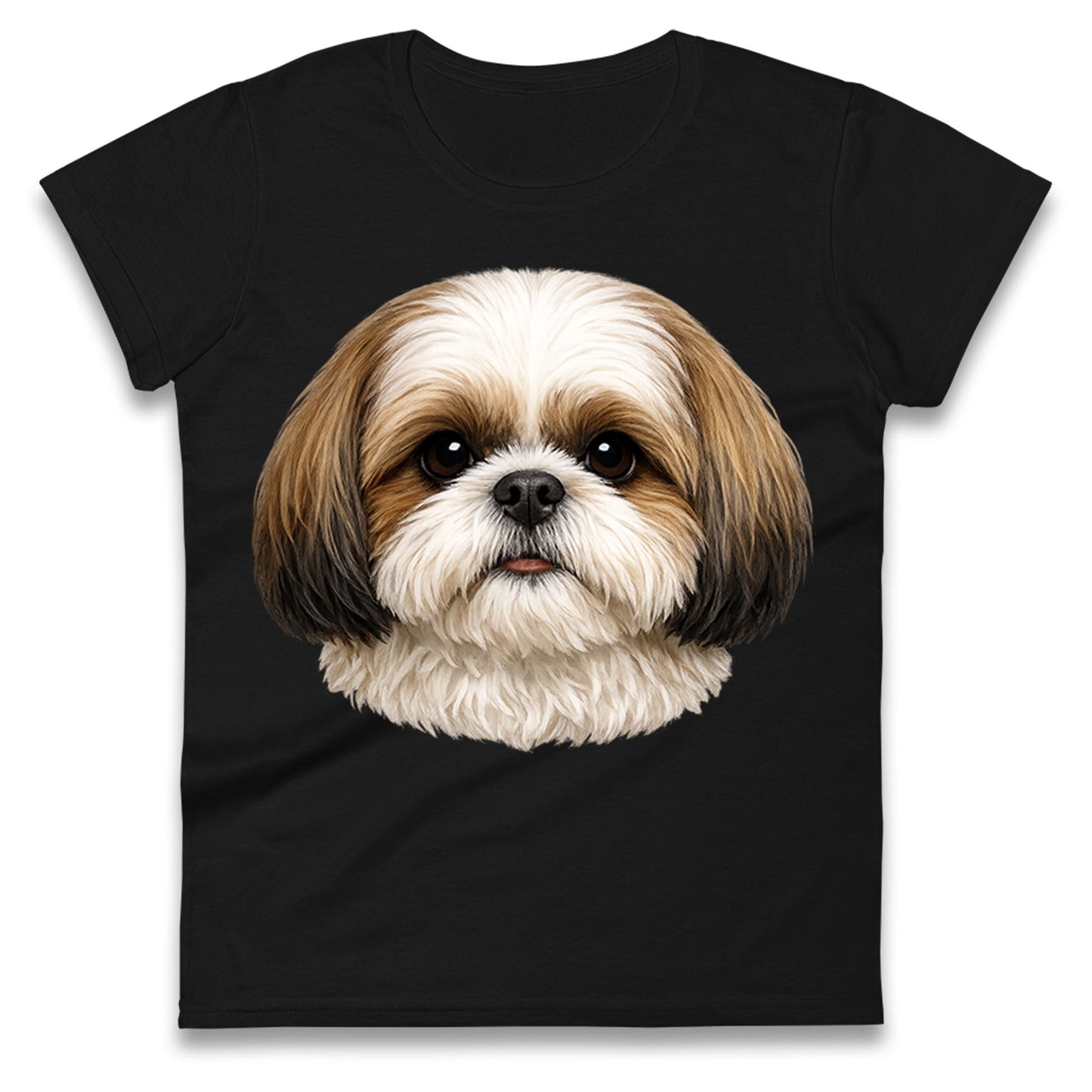 Shih Tzu Face Ladies T Shirt
