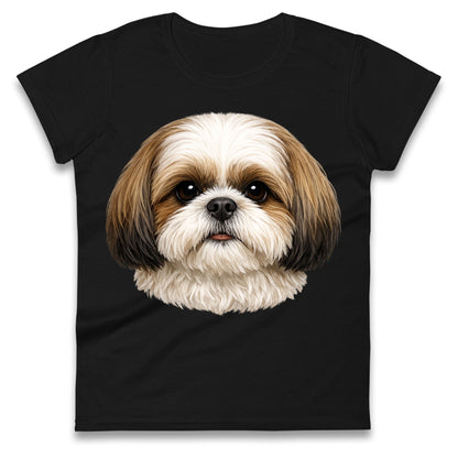 Shih Tzu Face Ladies T Shirt