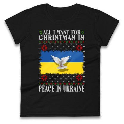 peace in ukraine womens t shirt