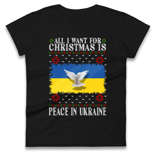 peace in ukraine womens t shirt