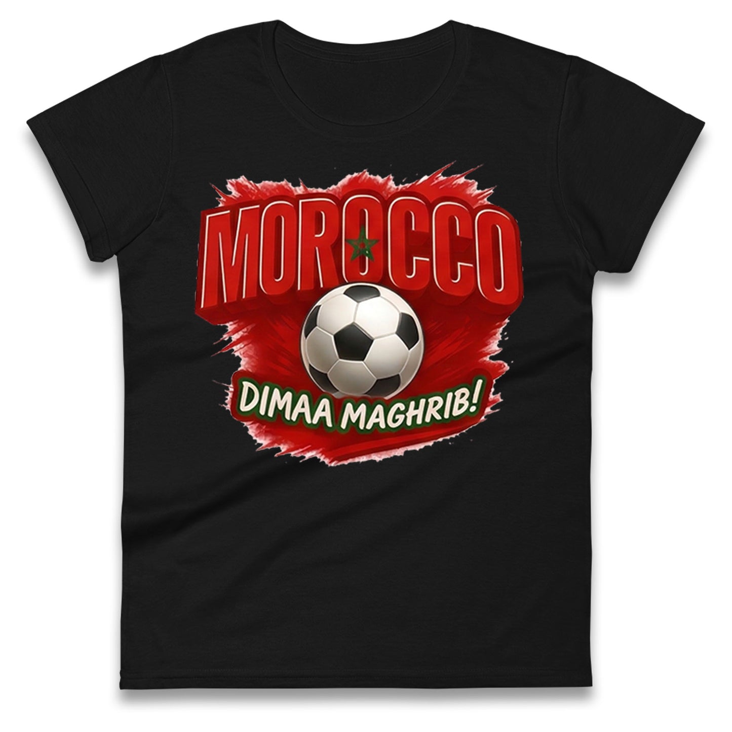 Morocco Retro World Cup Ladies T Shirt