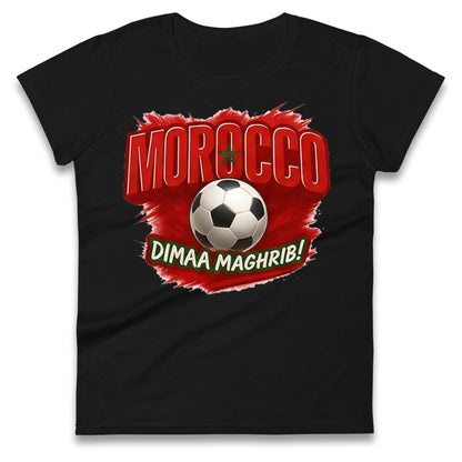 Morocco Retro World Cup Ladies T Shirt
