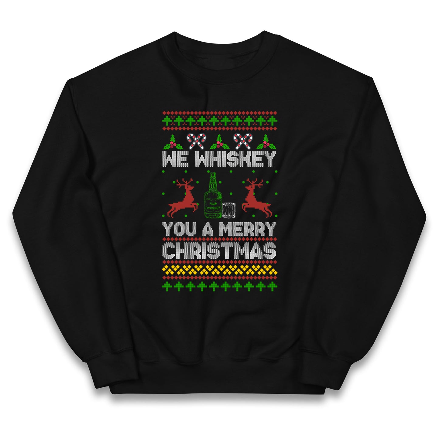 whisky Christmas Kids Jumper