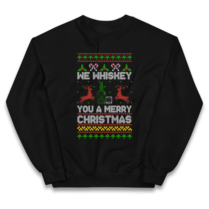 whisky Christmas Kids Jumper