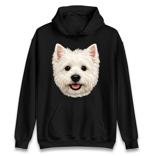 West Highland White Terrier Dog Face Hoodie