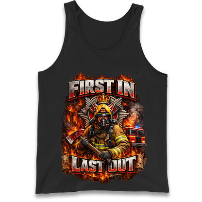 Firefighter First in Last Out Tank Top