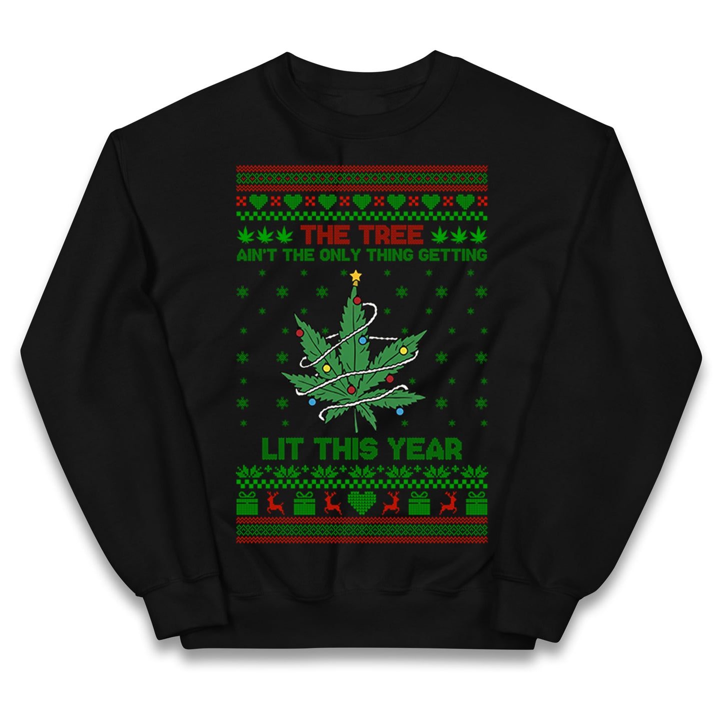 Cannabis Christmas Kids Jumper