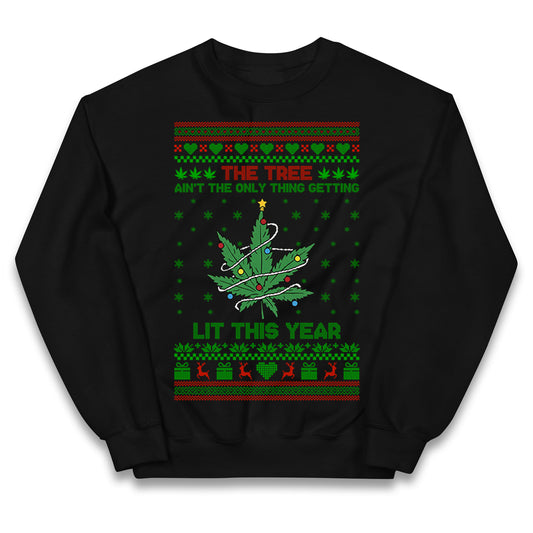 Cannabis Christmas Kids Jumper