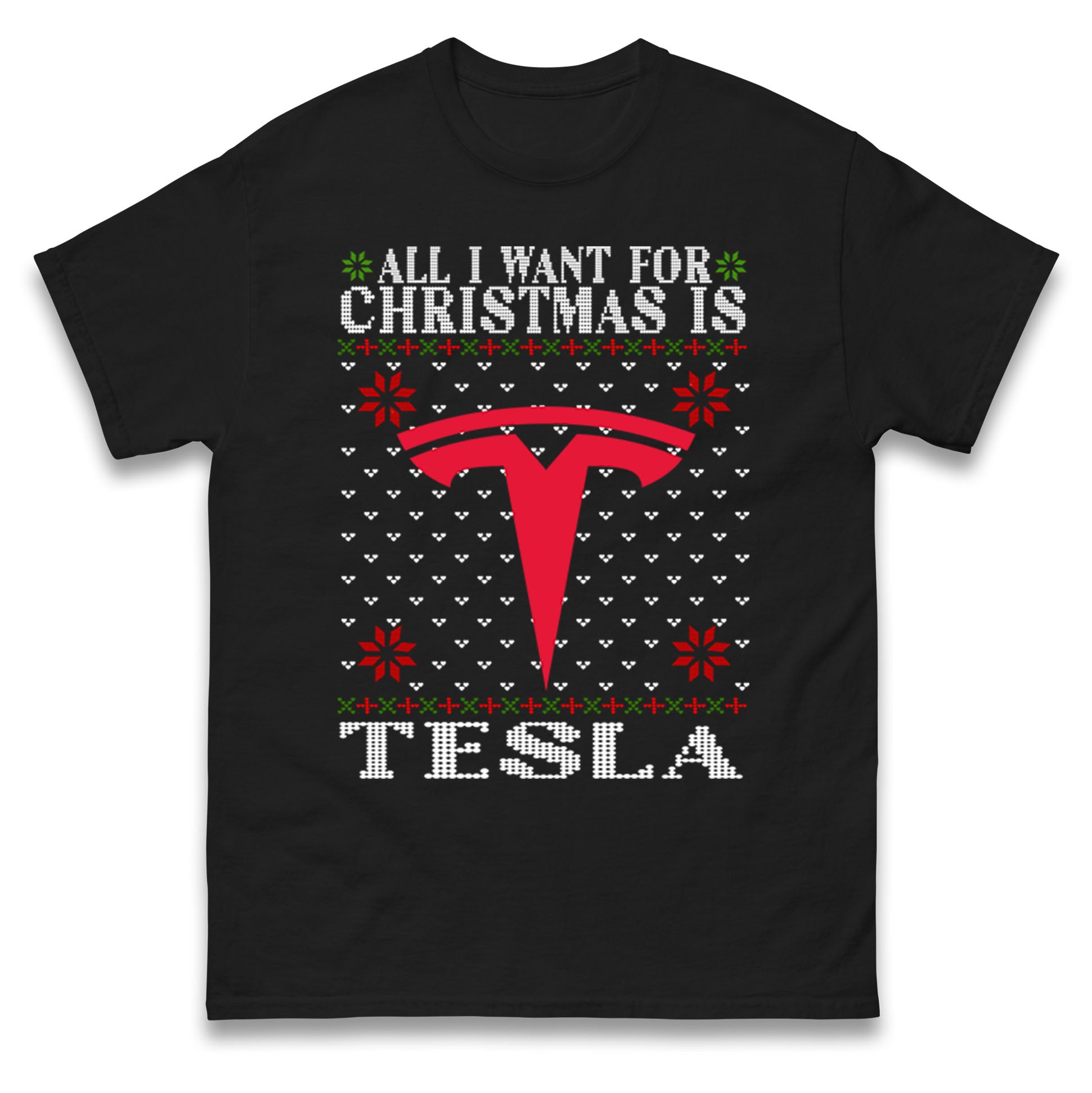 tesla christmas t shirt