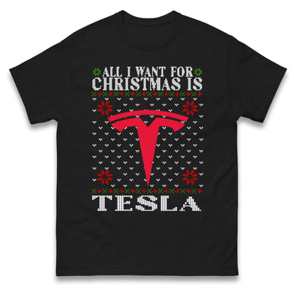 tesla christmas t shirt