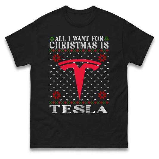 tesla christmas t shirt