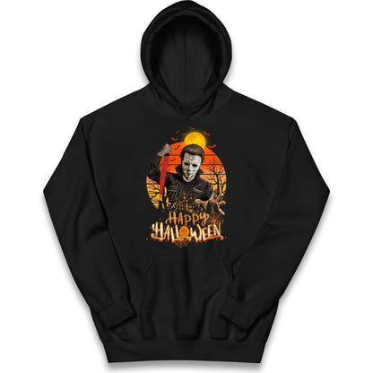 Michael Myers Happy Halloween Kids Hoodie
