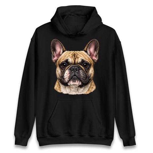 French Bulldog Face Hoodie
