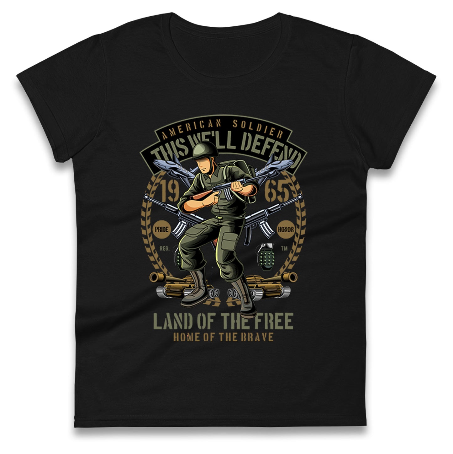American Soldier Ladies T Shirt