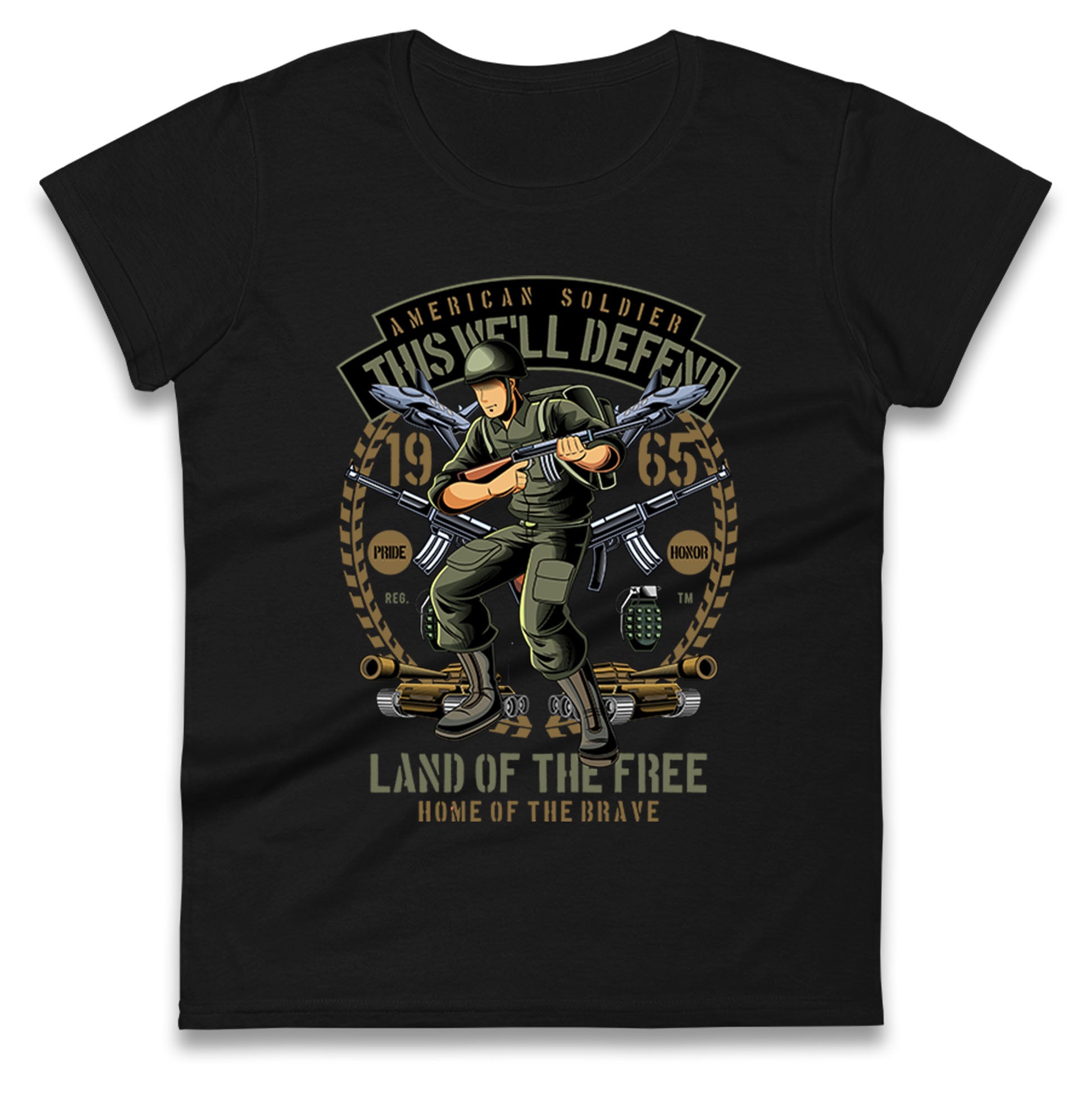American Soldier Ladies T Shirt