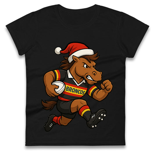 London Broncos Christmas Ladies T Shirt