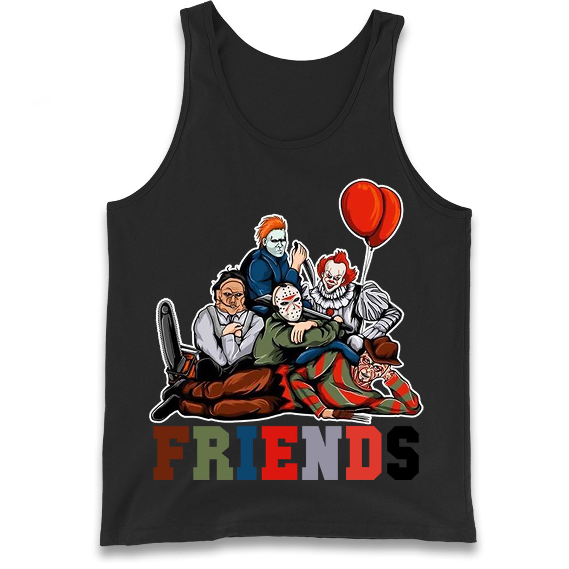 Horror Vintage Characters Friends Tank Top
