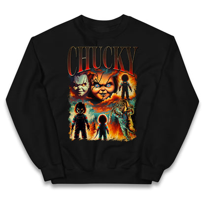 Chucky Doll Halloween Bootleg Kids Jumper
