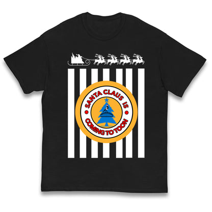 Santa claus is coming to toon christmas Kids T Shirt
