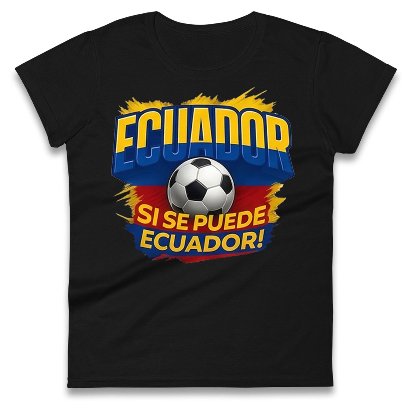 Ecuador Retro World Cup Ladies T Shirt