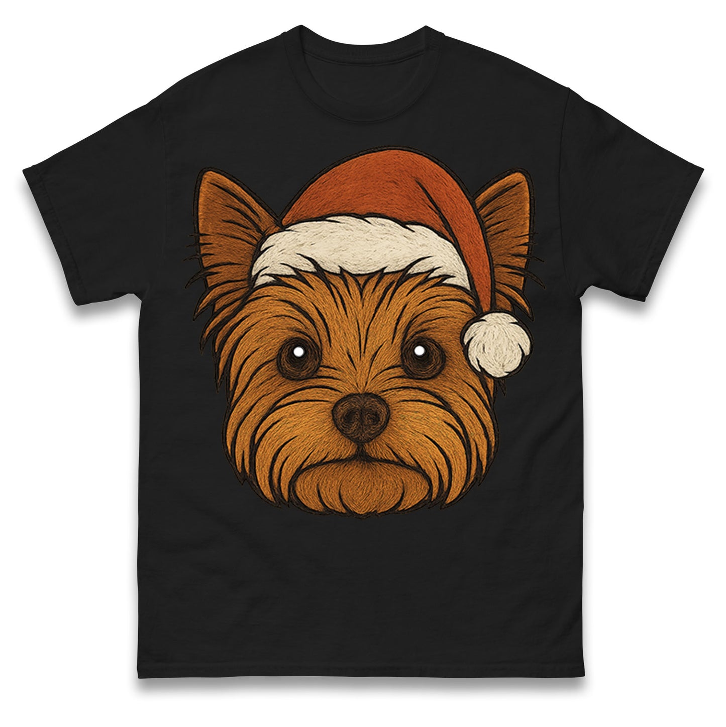 Yorkshire Terrier Face Christmas T Shirt