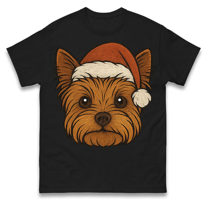 Yorkshire Terrier Face Christmas T Shirt