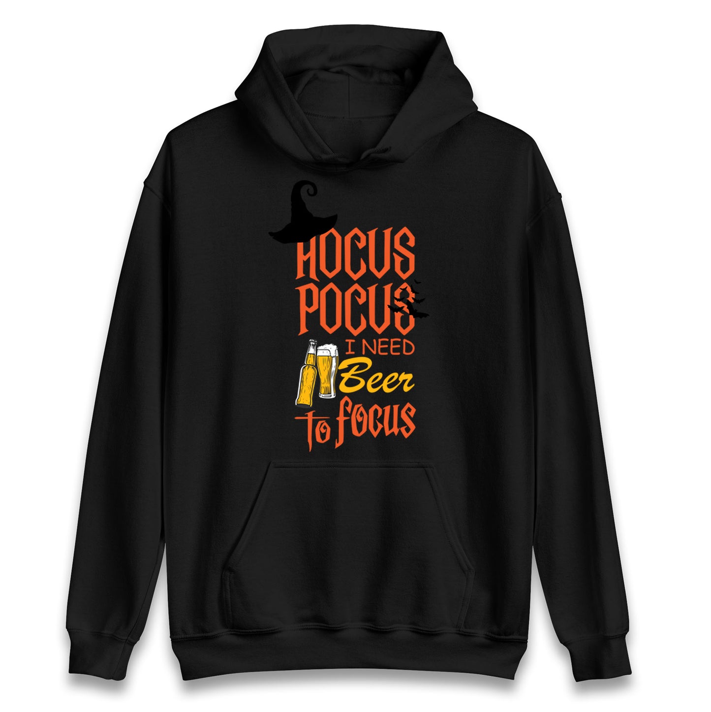 Hocus Pocus I Need Beer To Focus Halloween Hoodie
