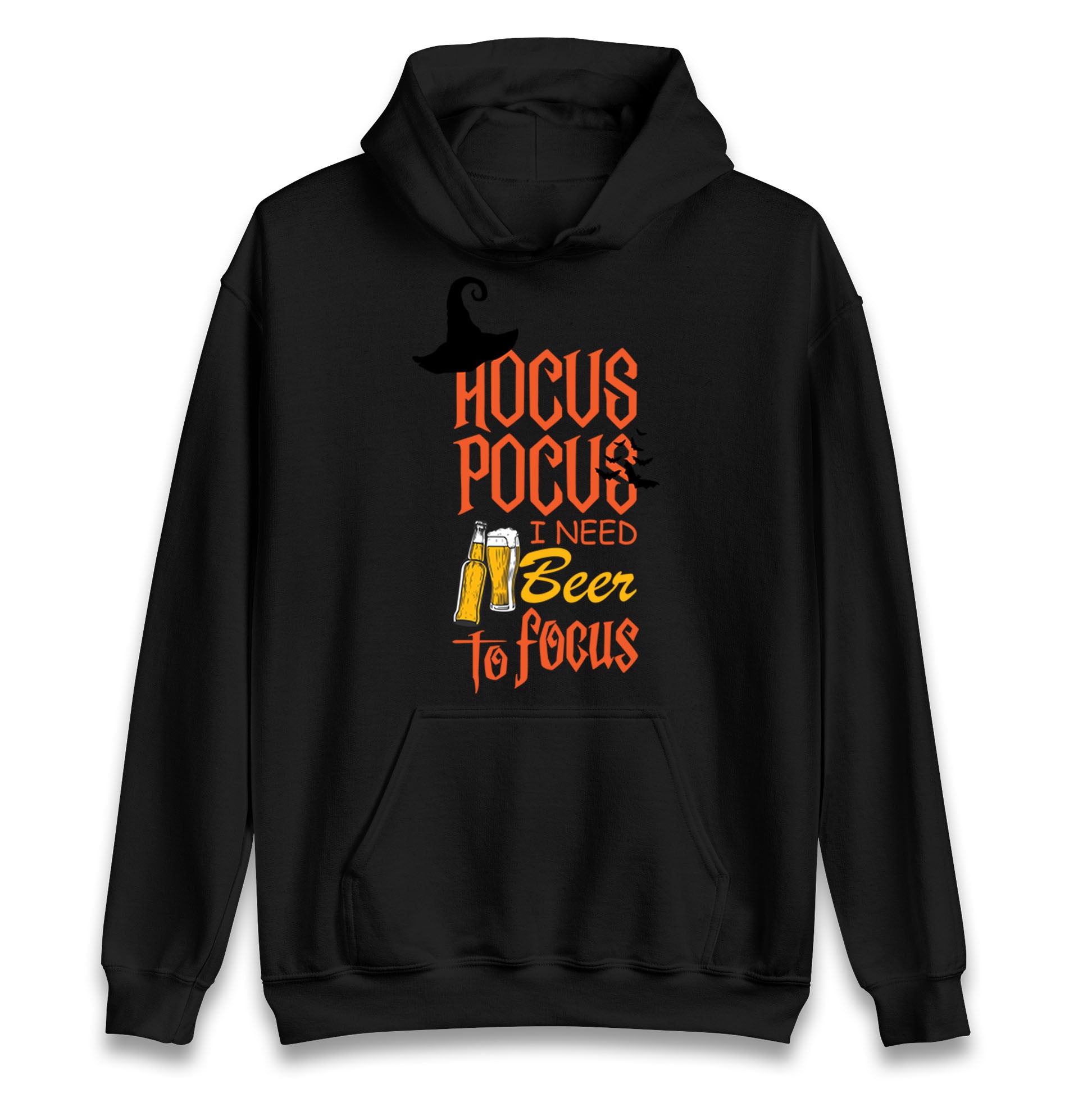 Hocus Pocus I Need Beer To Focus Halloween Hoodie
