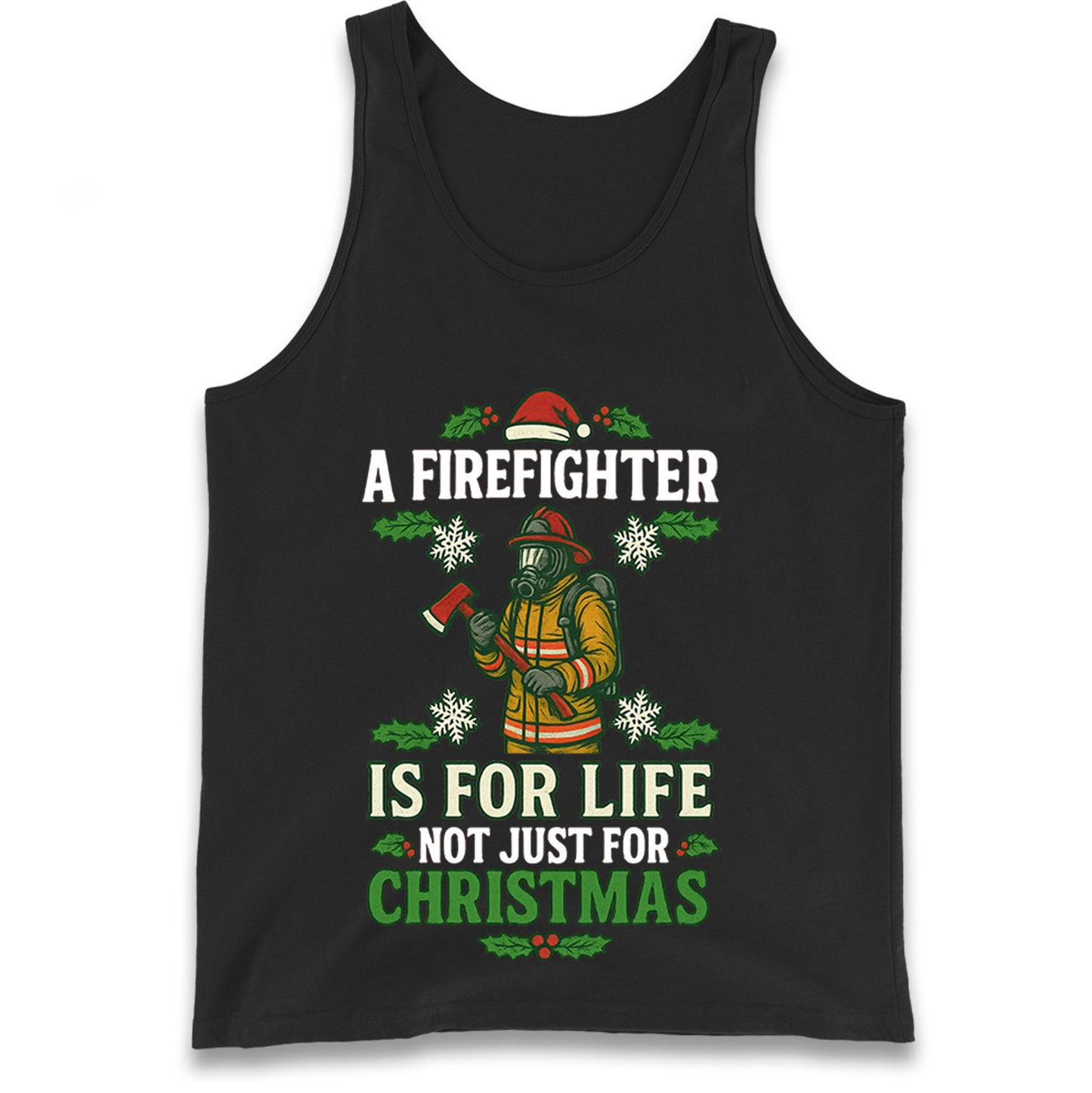 Firefighter Christmas Tank Top