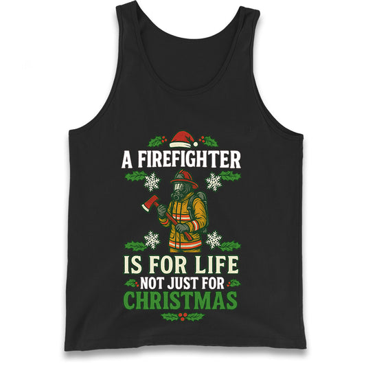 Firefighter Christmas Tank Top