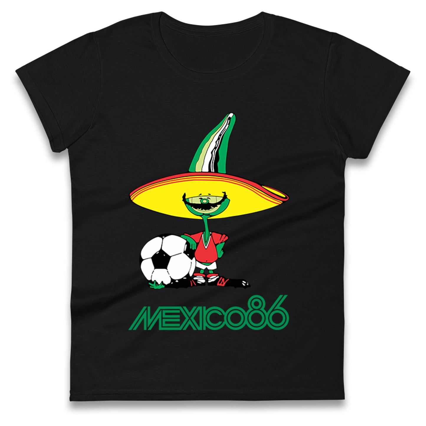 Mexico 86 Mascot Ladies T Shirt