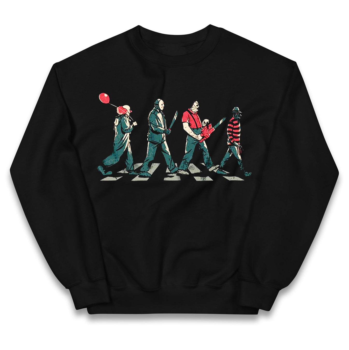 Horror Characters Friends Spoof Halloween Kids Jumper