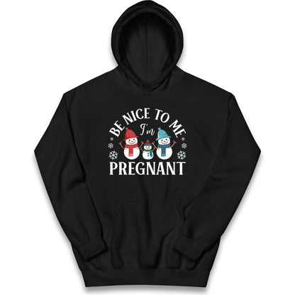 Pregnant At Christmas Kids Hoodie