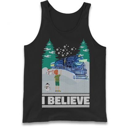 I Beleive Polar Express Christmas Tank Top