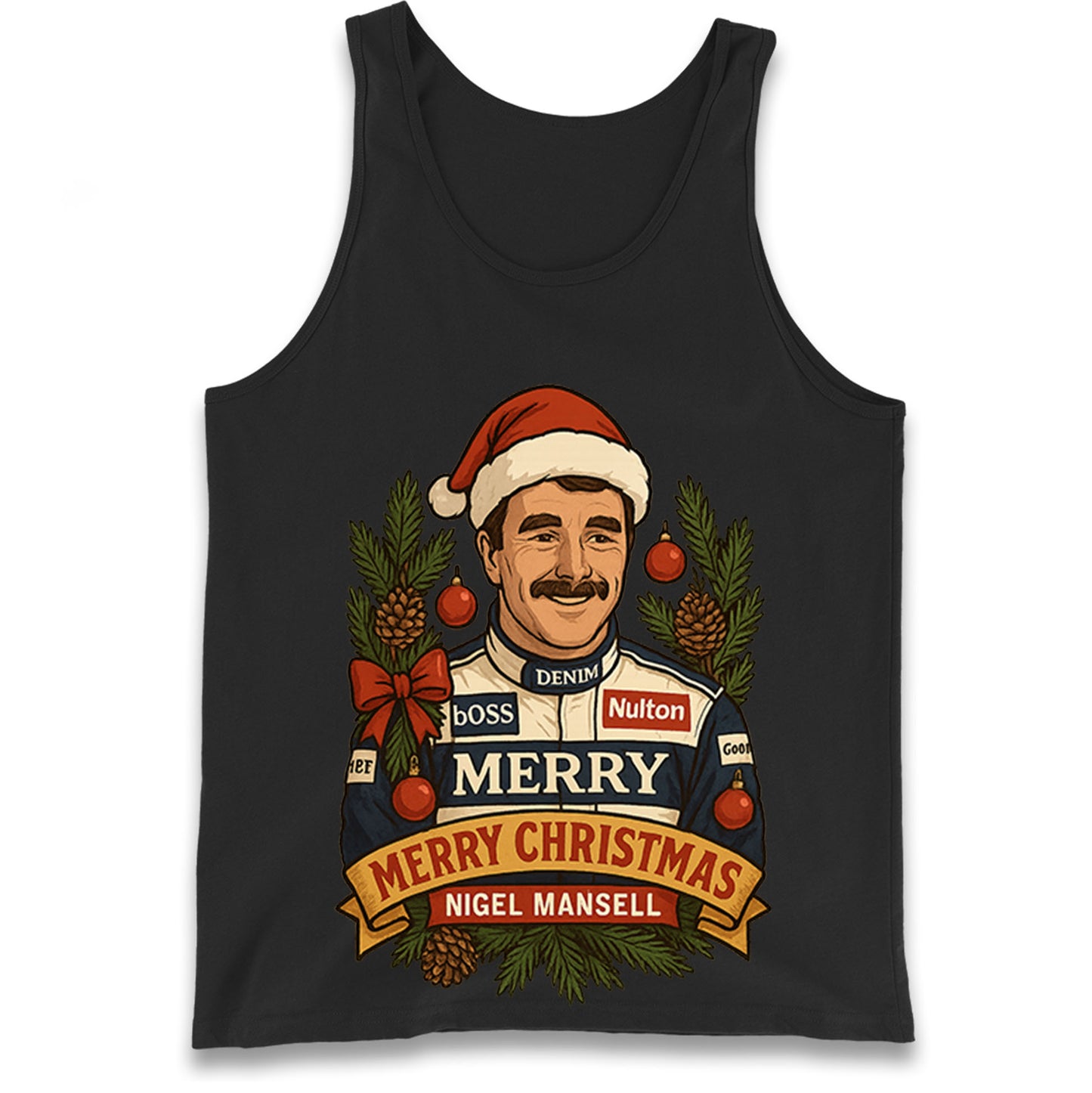 Nigel Mansell Christmas Tank Top